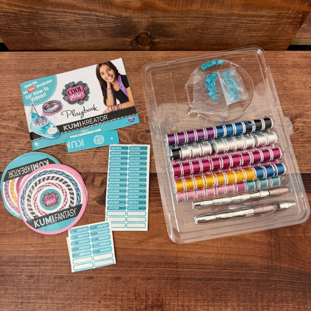 Cool Maker KumiKreator Bracelet Refill Kit Spools Clasps KumiFantasy Set READ
